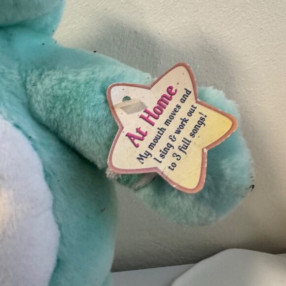 Vintage Care Bears Workout Cheer Bear Plush 2004 โ Singing Animated Toy - Picture 5 of 12